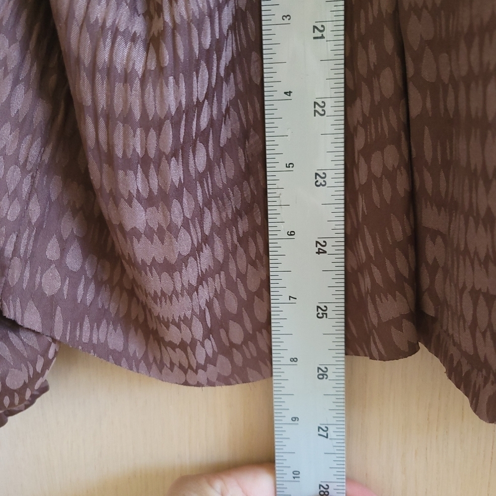 Long Sleeve Dainty Soft Tie Front Blouse mauve - Picture 5 of 6